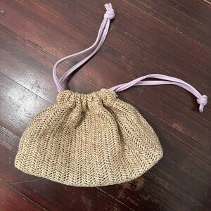 Jules kae Cream and purple crochet bag #crochetbag